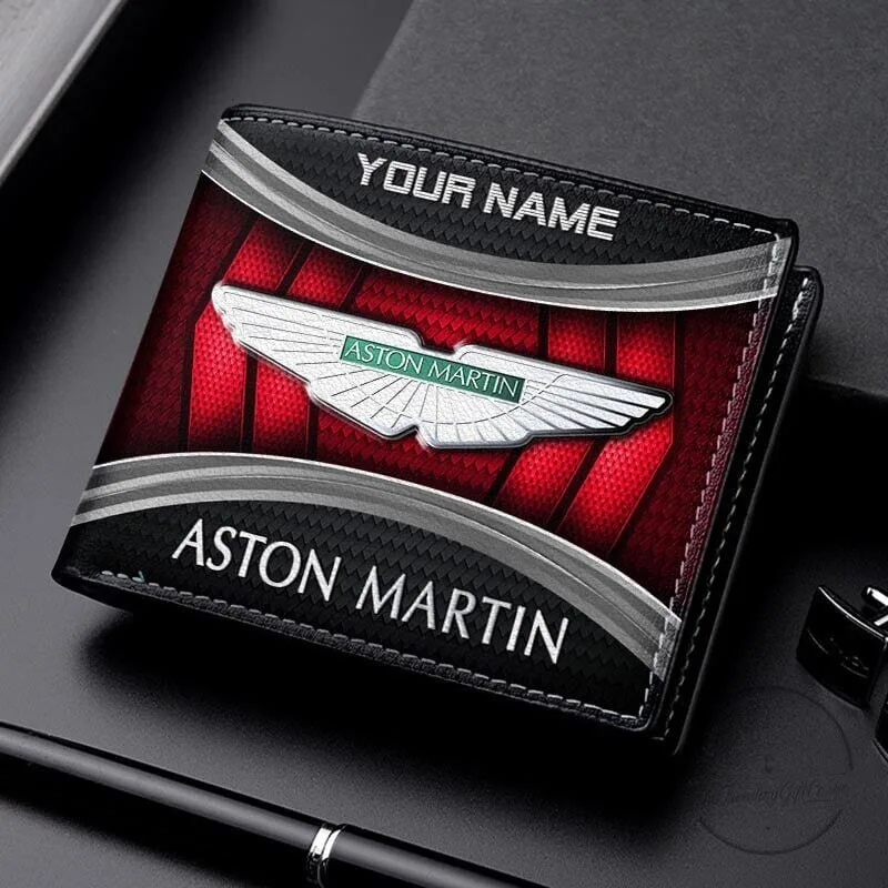 Aston Martin Personalized Name Bi-Fold Leather Wallet for Men 14 Aston Martin Personalized Name Bi-Fold Leather Wallet for Men
