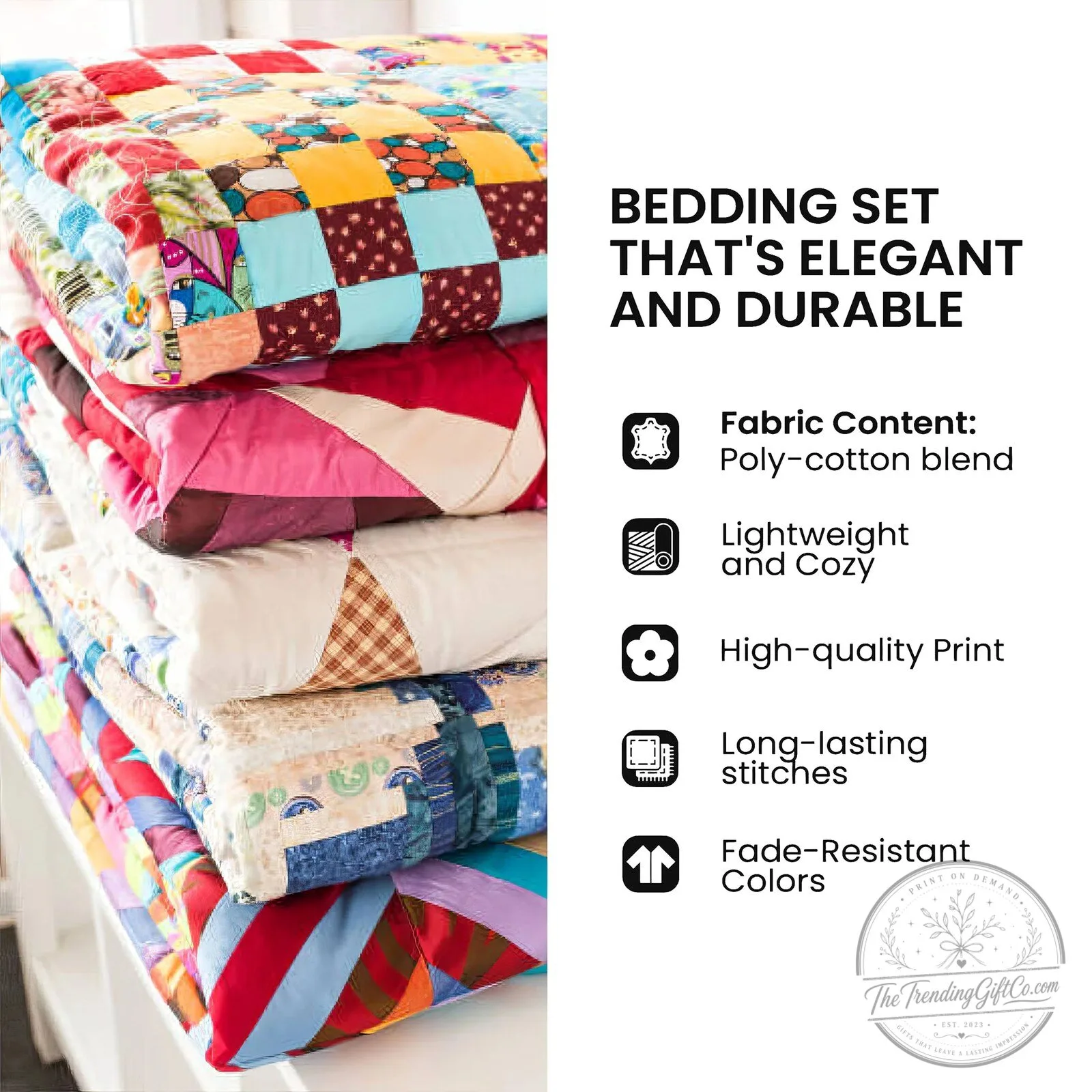 Santa Claus Sleigh Ride Christmas Winter Wonderland Quilted Bedding Set 7 Santa Claus Sleigh Ride Christmas Winter Wonderland Quilted Bedding Set