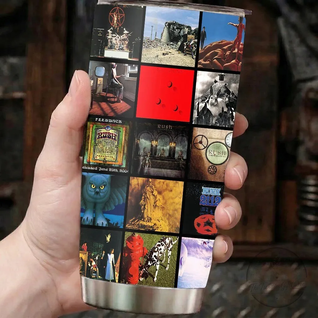 Rush Band Albums Collage Stainless Steel 20 Ounce Tumbler 6 Rush Band Albums Collage Stainless Steel 20 Ounce Tumbler
