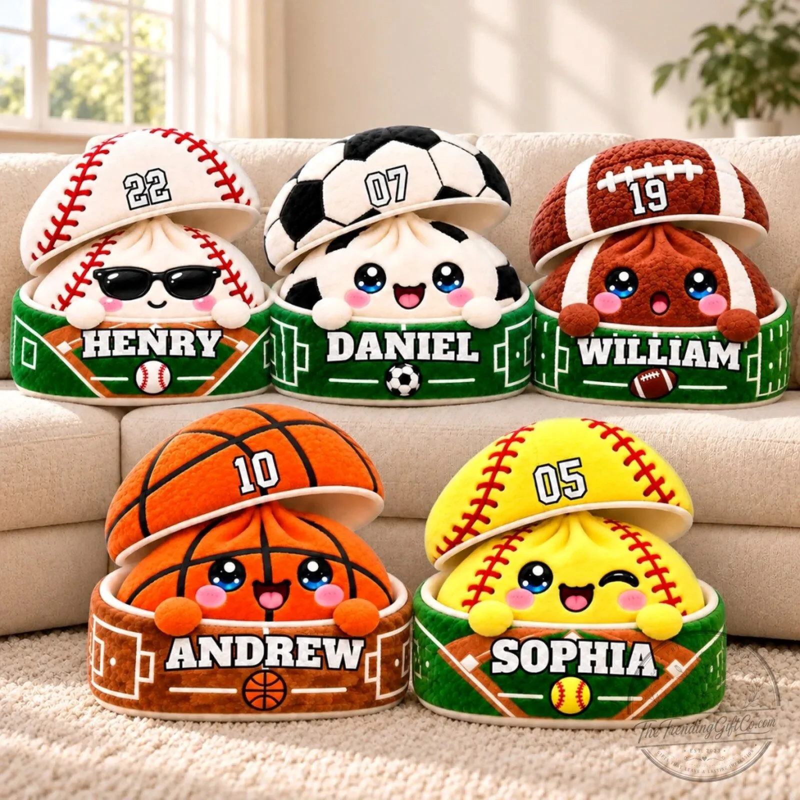 Personalized Basketball Sports Ball Shaped Pillow for Kids 9 Personalized Basketball Sports Ball Shaped Pillow for Kids