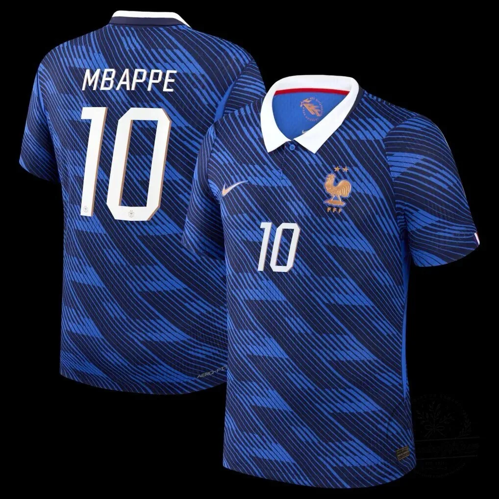 Kylian Mbappe France National Team Blue Football Jersey