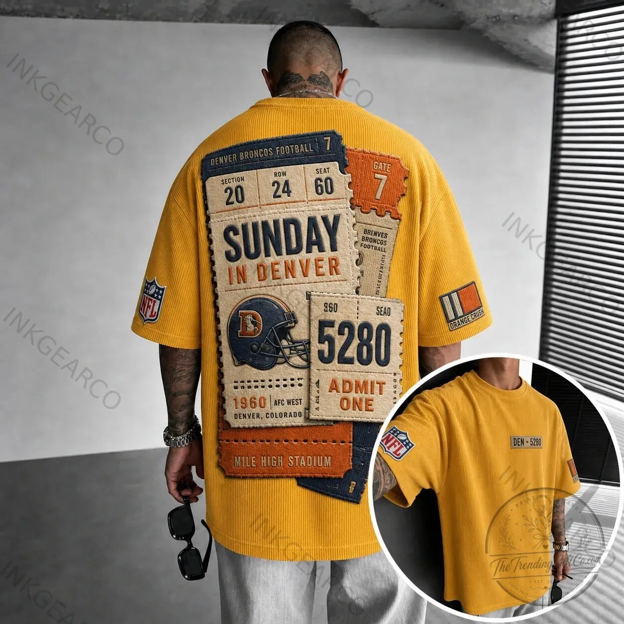 Denver Broncos Football Sunday In Denver Mile High Stadium T-Shirt
