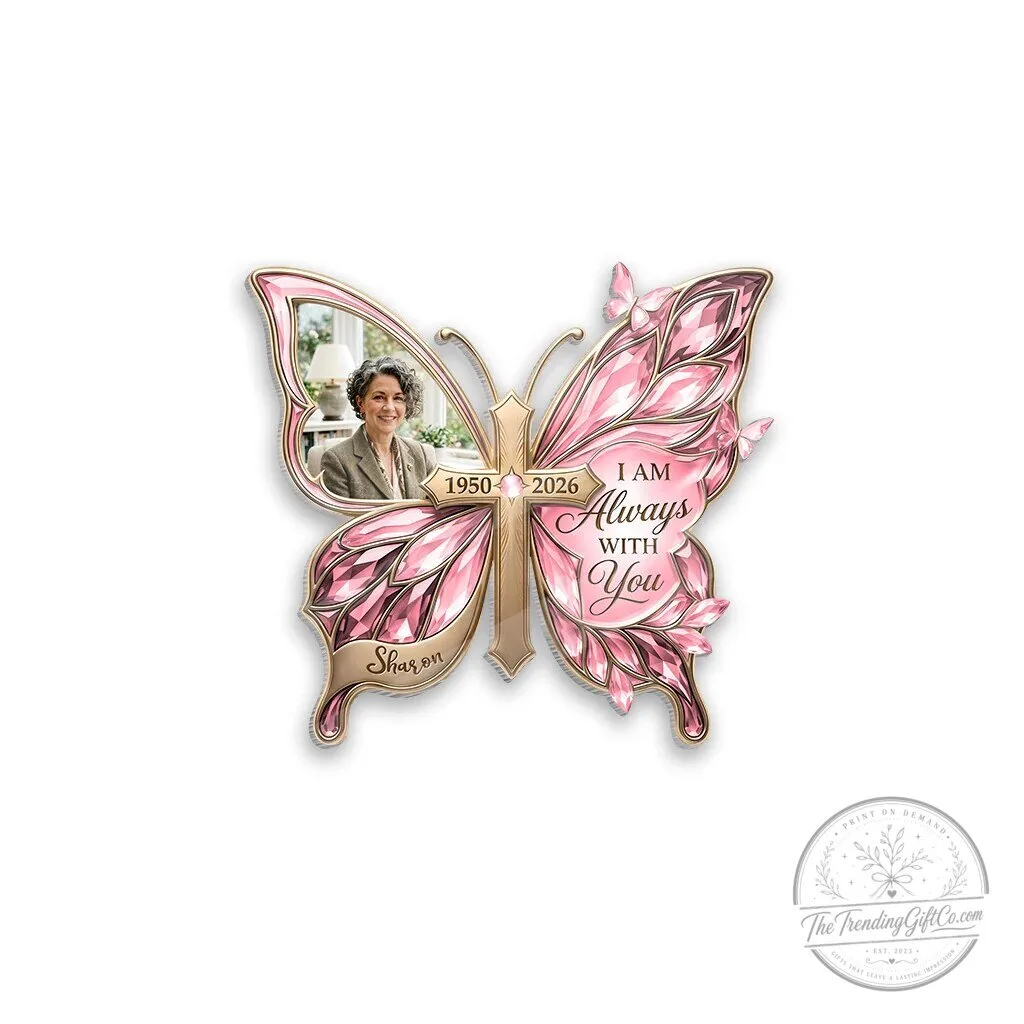 Personalized Memorial Butterfly Photo Frame Magnet - Always With You