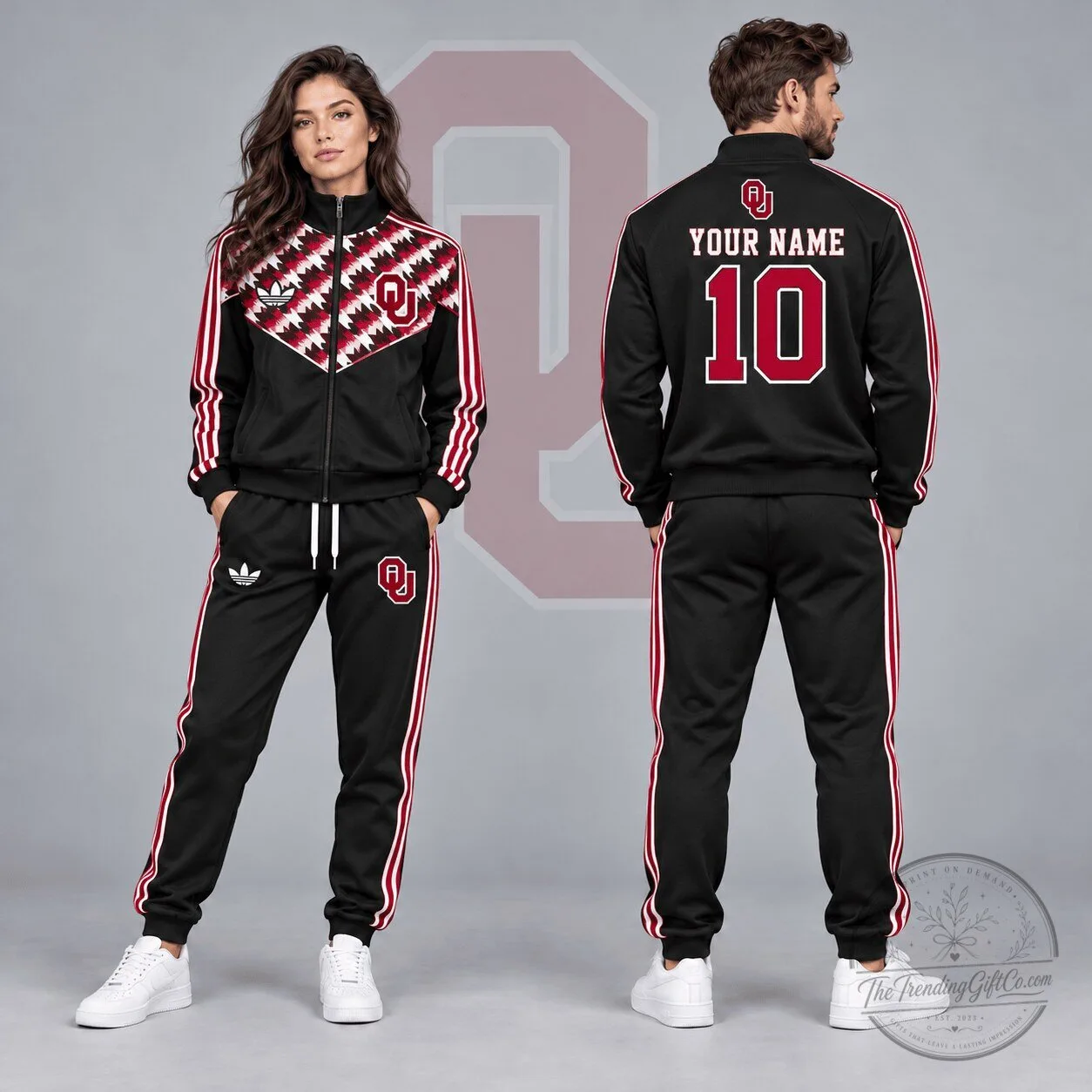 Oklahoma Sooners Personalized Chevron Full-Zip Jacket 1 Oklahoma Sooners Personalized Chevron Full-Zip Jacket