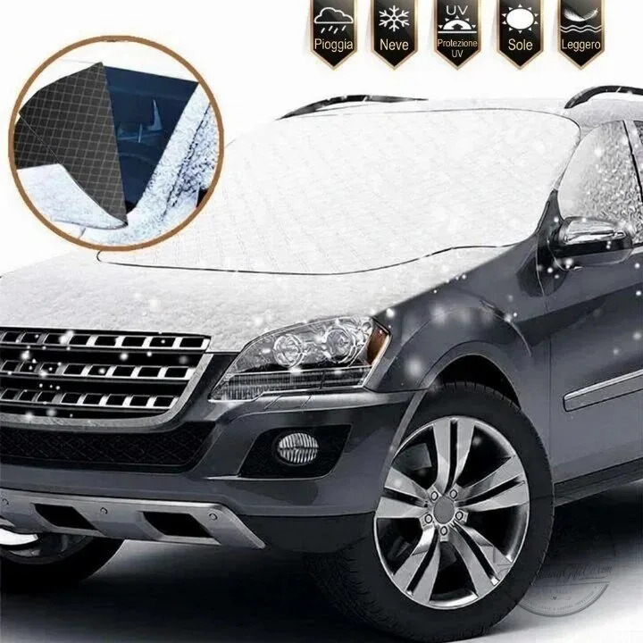 Universal Car Windshield Snow Cover and Sun Shade Protector for All Seasons
