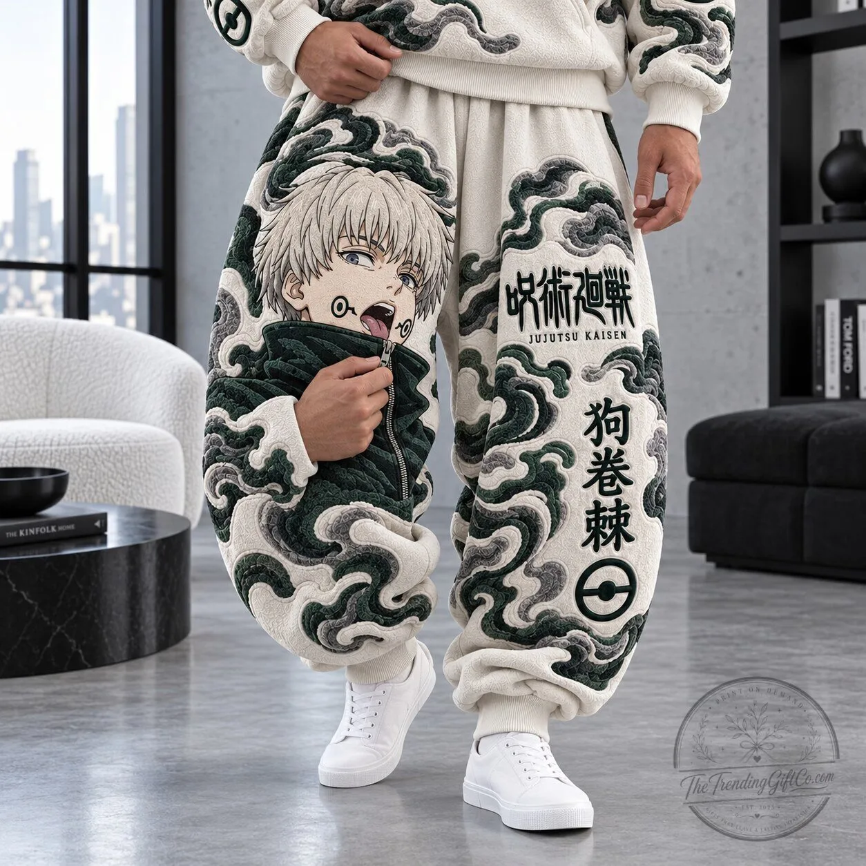 Jujutsu Kaisen Toge Inumaki Anime Embroidered Sweatpants Joggers