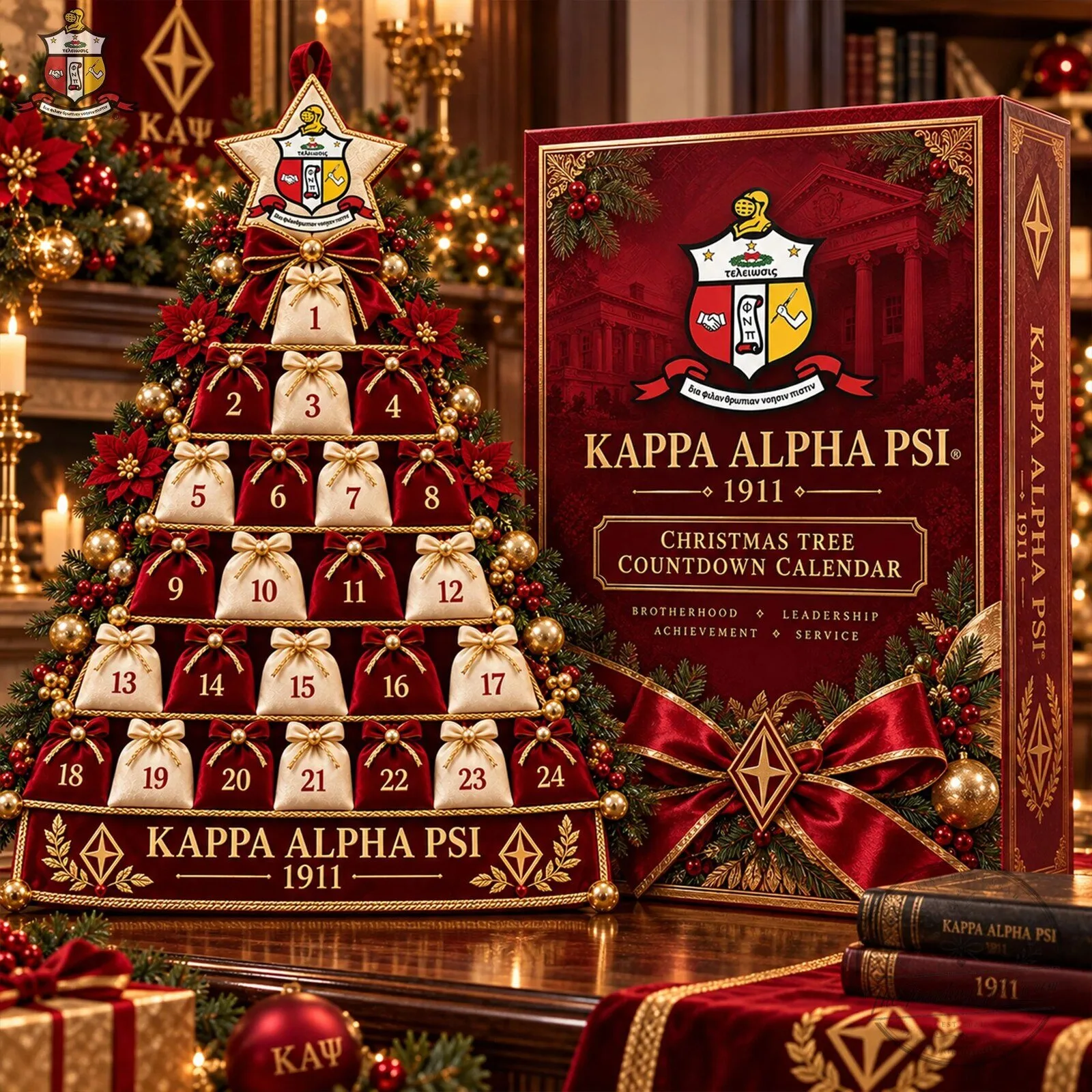 Kappa Alpha Psi Fraternity Christmas Tree Countdown Advent Calendar 2D 5 Kappa Alpha Psi Fraternity Christmas Tree Countdown Advent Calendar