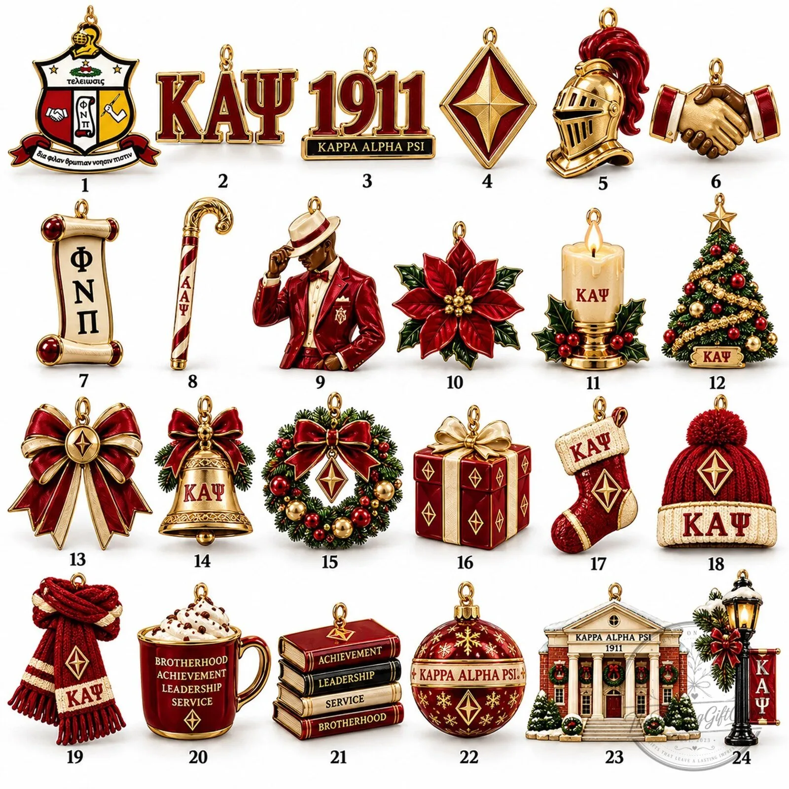 Kappa Alpha Psi Fraternity Christmas Tree Countdown Advent Calendar 2D 7 Kappa Alpha Psi Fraternity Christmas Tree Countdown Advent Calendar