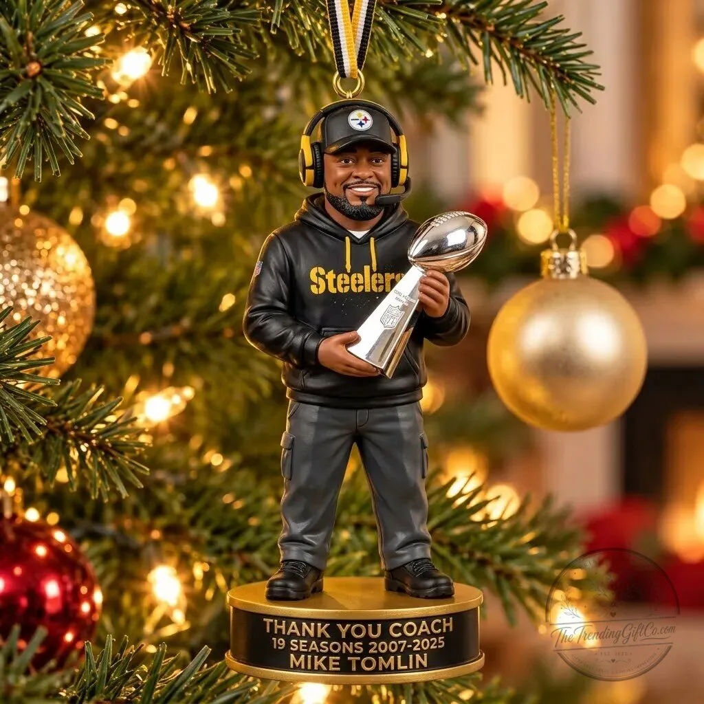 Pittsburgh Steelers Mike Tomlin Football Coach Commemorative Christmas Ornament