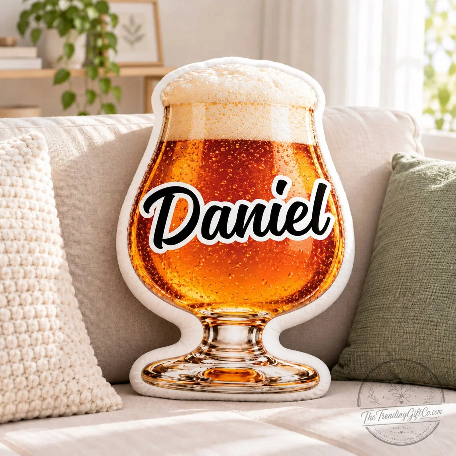 Personalized Beer Mug Shaped Throw Pillow for Home Decor and Gifting 7 Personalized Beer Mug Shaped Throw Pillow for Home Decor and Gifting