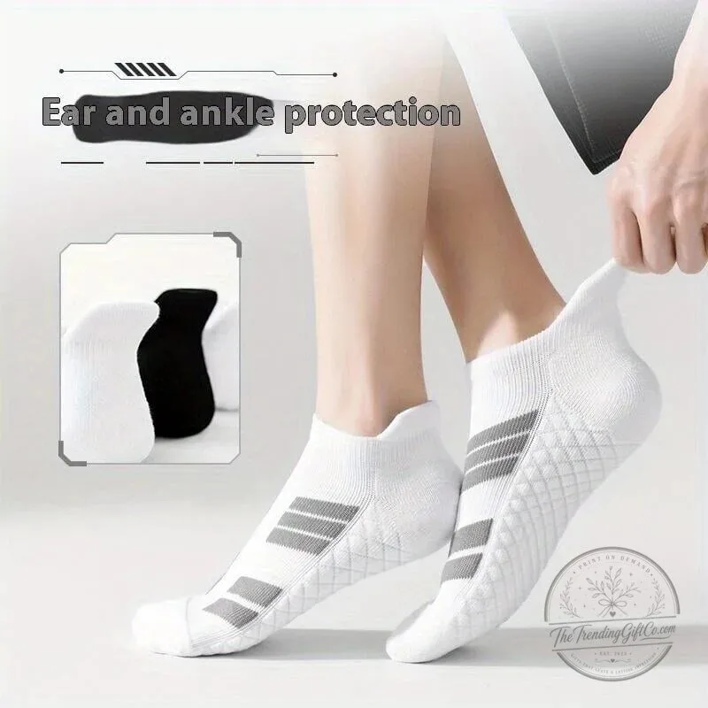 Unisex Low-Cut No-Show Sports Socks with Ankle Protection