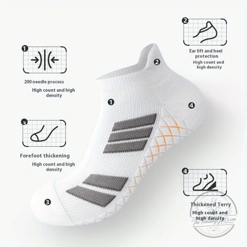 Unisex Low-Cut No-Show Sports Socks with Ankle Protection 10 Unisex Low-Cut No-Show Sports Socks with Ankle Protection