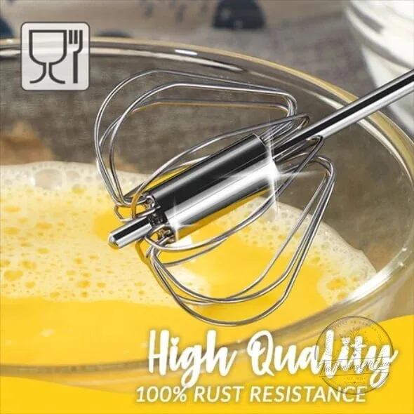 Stainless Steel Semi-Automatic Hand Press Rotary Whisk 11 Stainless Steel Semi-Automatic Hand Press Rotary Whisk