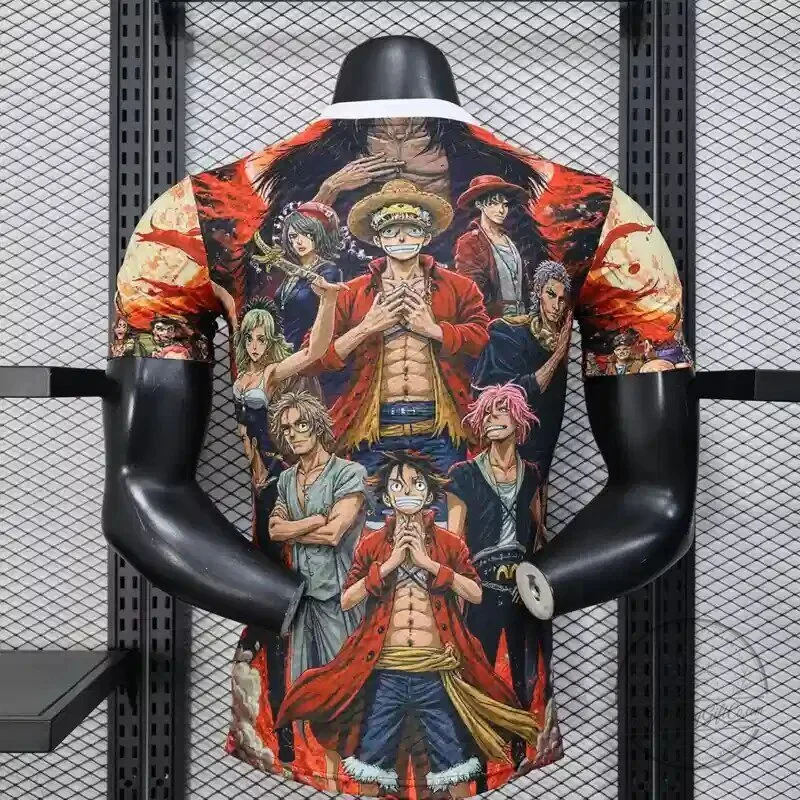 One Piece Monkey D. Luffy Japan National Football Team Soccer Jersey 7 One Piece Monkey D. Luffy Japan National Football Team Soccer Jersey