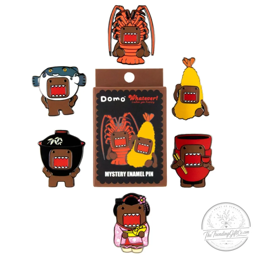 Domo-kun Whatever Makes You Happy Mystery Box Enamel Pin Set Domo-kun Whatever Makes You Happy Mystery Box Enamel Pin Set