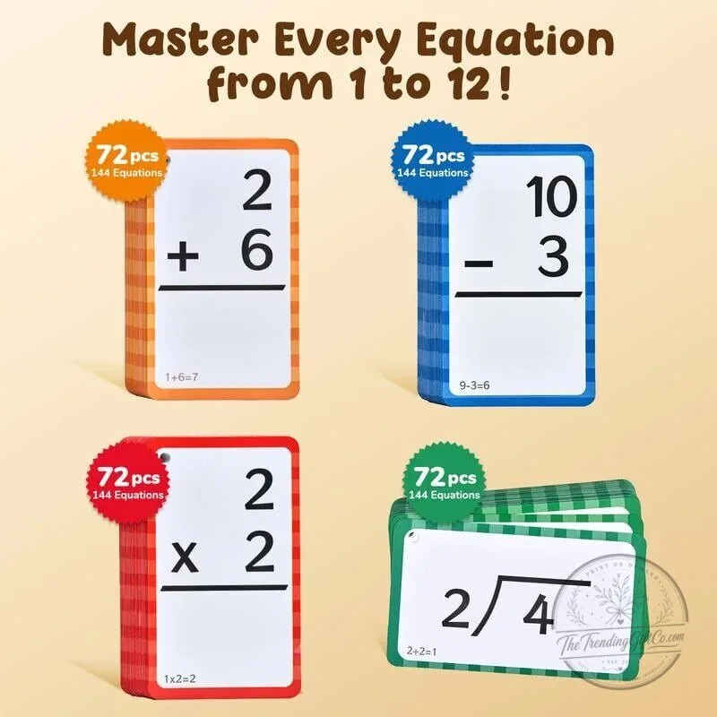 Educational Math Fidget Toy Set with Flash Cards for Kids Learning 10 Educational Math Fidget Toy Set with Flash Cards for Kids Learning
