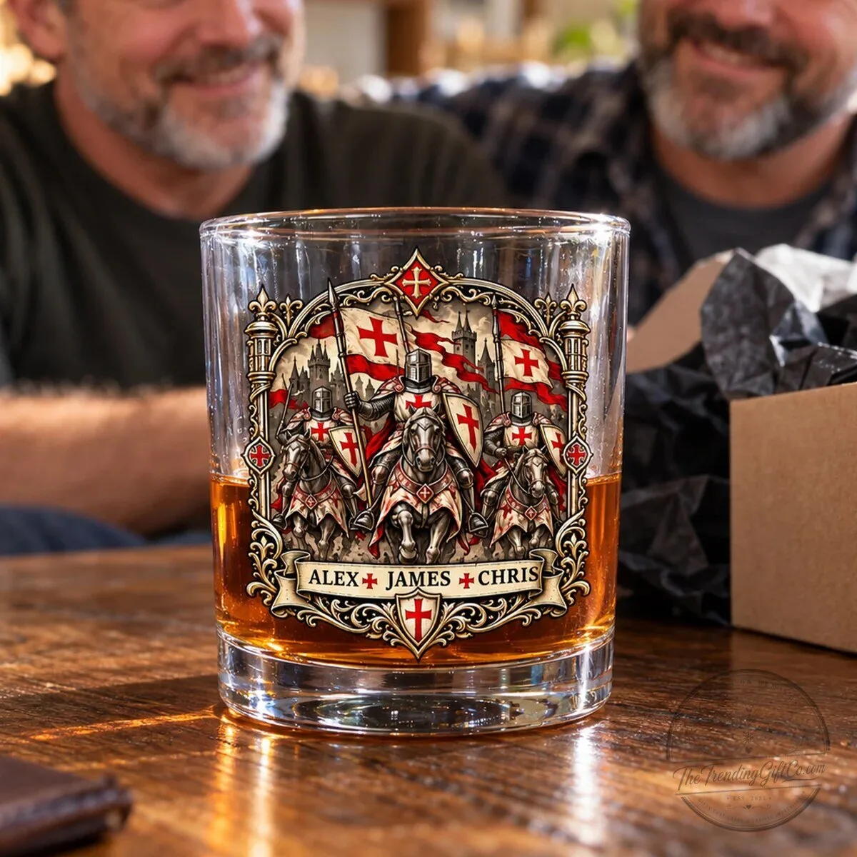 Knights Templar Personalized Whiskey Glass, Crusader Cross Medieval Warrior Drinking Glass 15 Knights Templar Personalized Whiskey Glass, Crusader Cross Medieval Warrior Drinking Glass