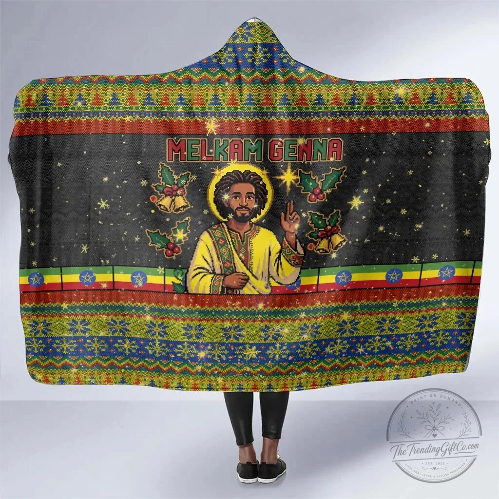 Ethiopian Melkam Genna Jesus Christ Christmas Hooded Blanket 3 Ethiopian Melkam Genna Jesus Christ Christmas Hooded Blanket