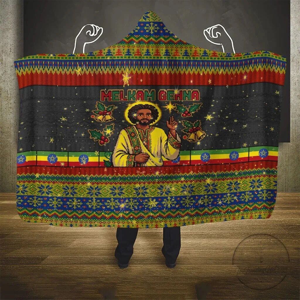 Ethiopian Melkam Genna Jesus Christ Christmas Hooded Blanket 4 Ethiopian Melkam Genna Jesus Christ Christmas Hooded Blanket