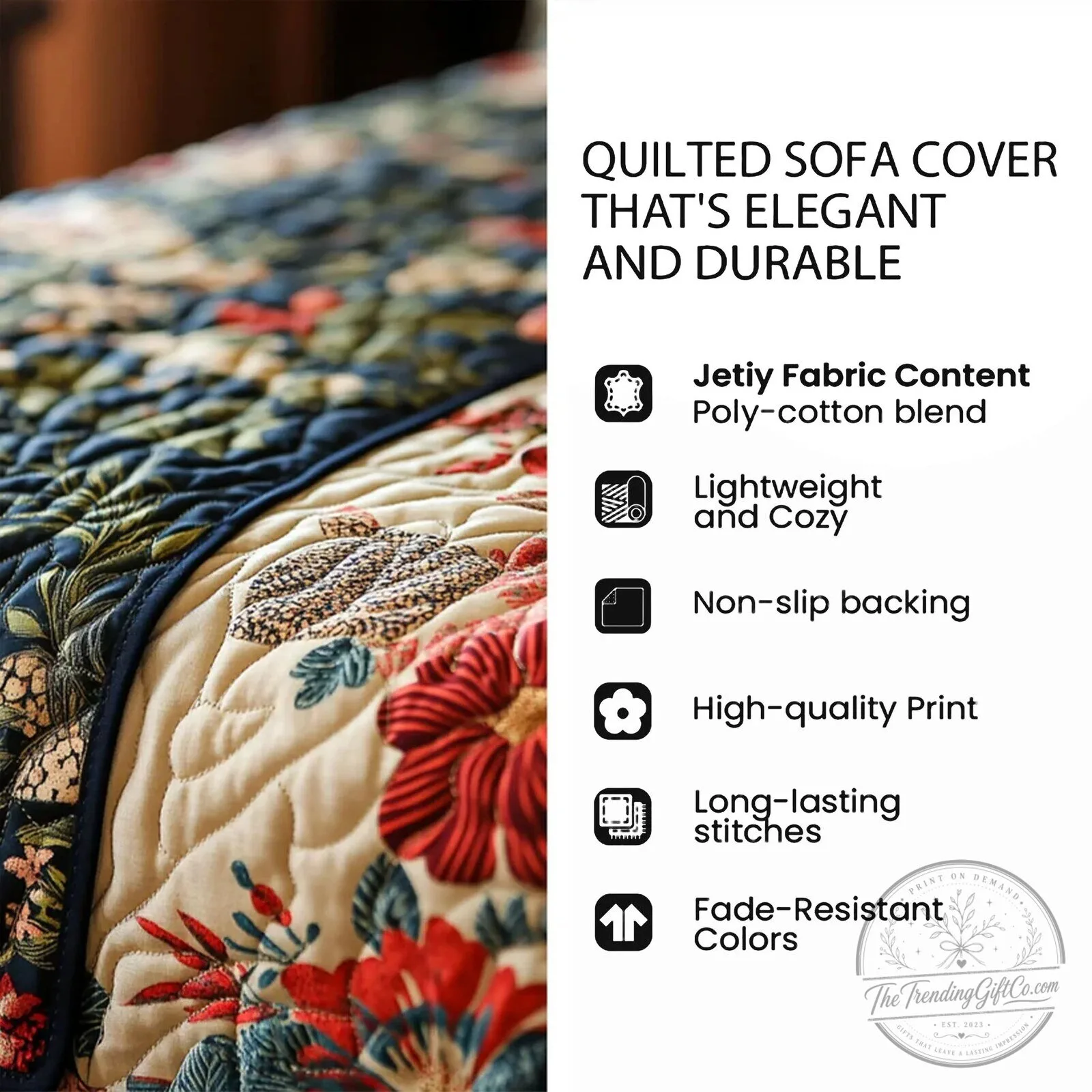 Spring Garden Hummingbirds Floral Quilted Sofa Cover Protector 16 Spring Garden Hummingbirds Floral Quilted Sofa Cover Protector