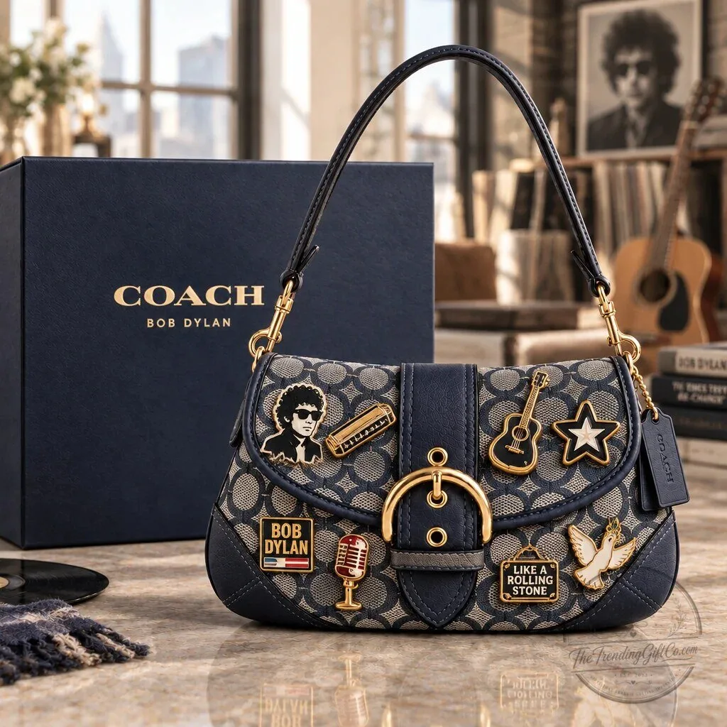 Bob Dylan Coach Signature Canvas Soho Shoulder Bag with Charms