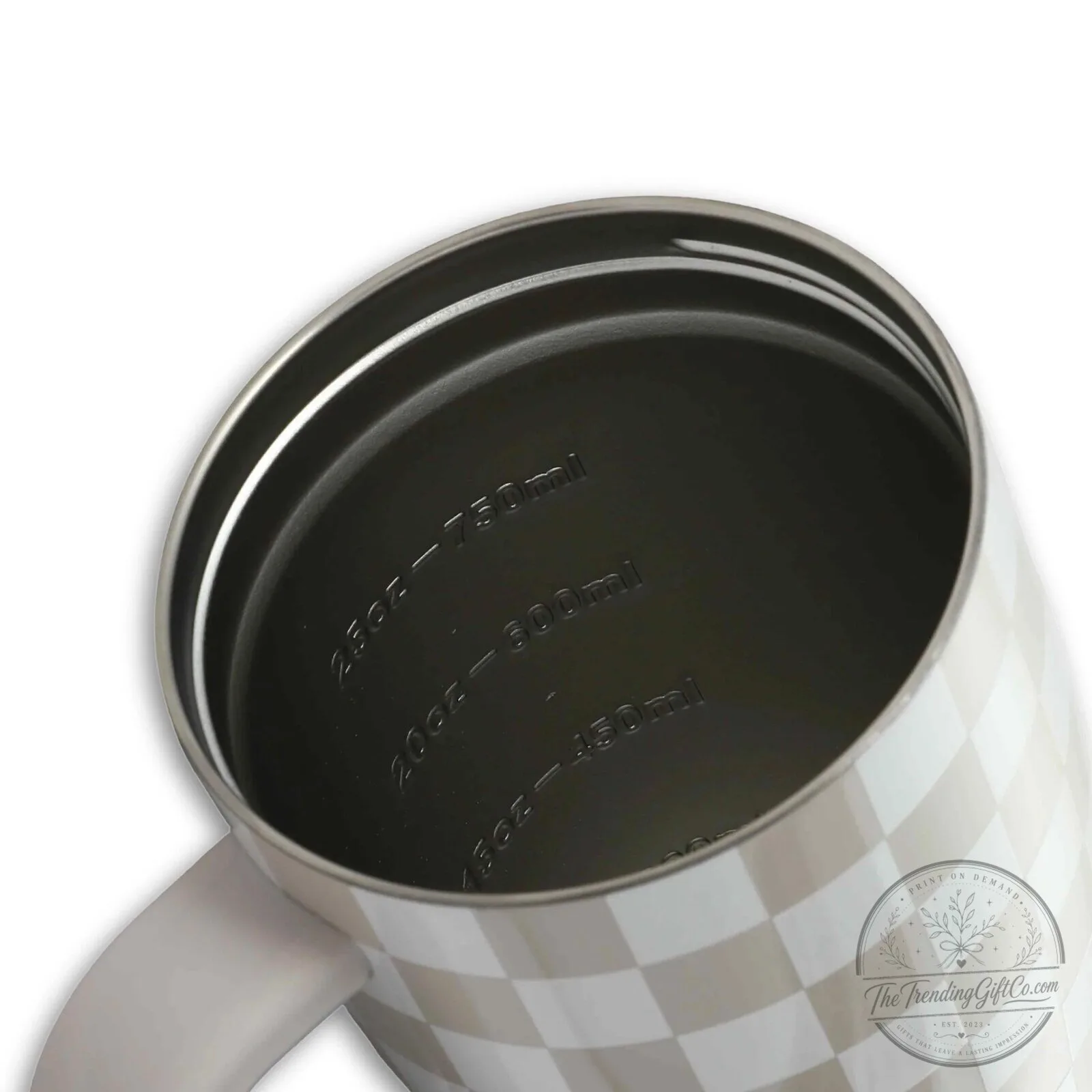 Cobblestone Checkered Pattern Insulated Stainless Steel Tumbler with Handle 11 Cobblestone Checkered Pattern Insulated Stainless Steel Tumbler with Handle