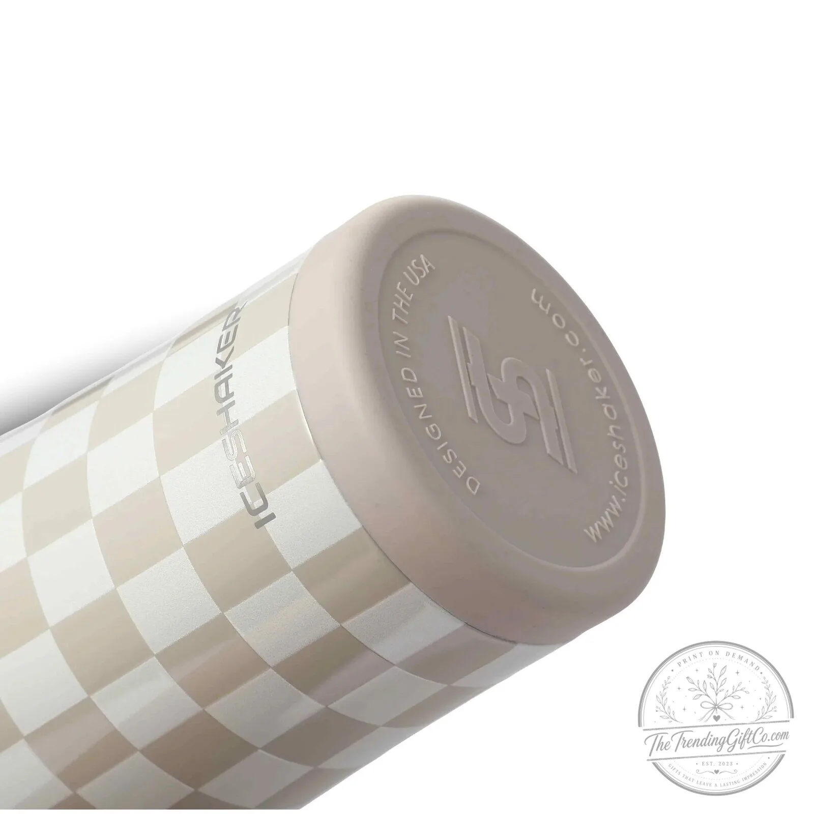 Cobblestone Checkered Pattern Insulated Stainless Steel Tumbler with Handle 13 Cobblestone Checkered Pattern Insulated Stainless Steel Tumbler with Handle