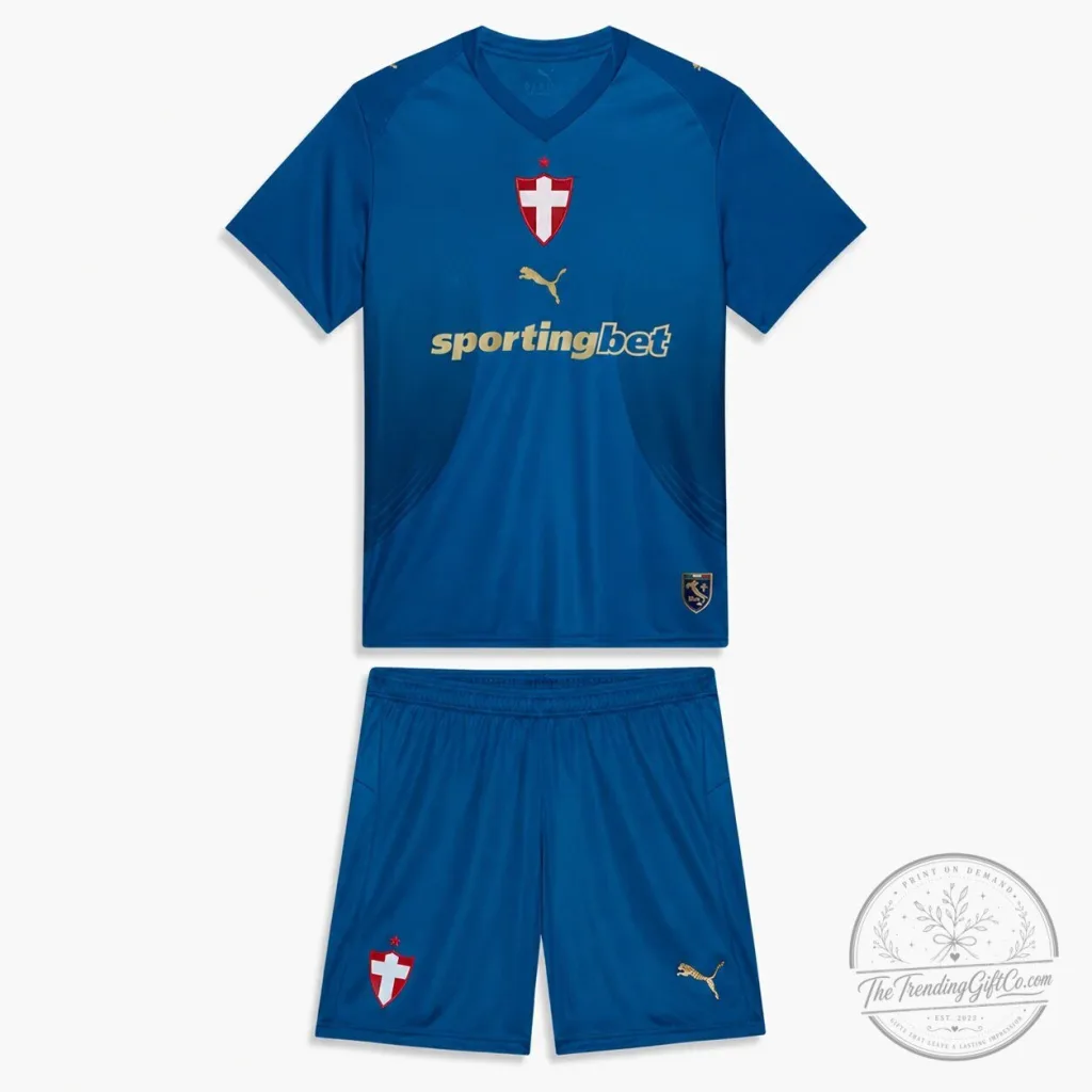 Switzerland National Football Team Blue Third Kit Soccer Jersey for Kids Switzerland National Football Team Blue Third Kit Soccer Jersey for Kids