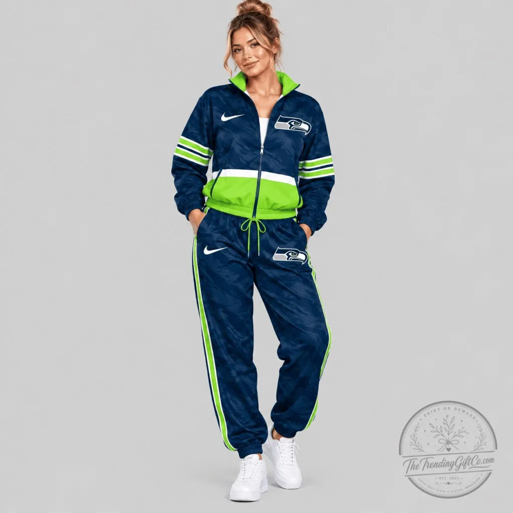Patrick Mahomes Kansas City Chiefs Red Football Game Day Jersey 1 Seattle Seahawks NFL Team Logo Full-Zip Windbreaker Jacket and Pants Set
