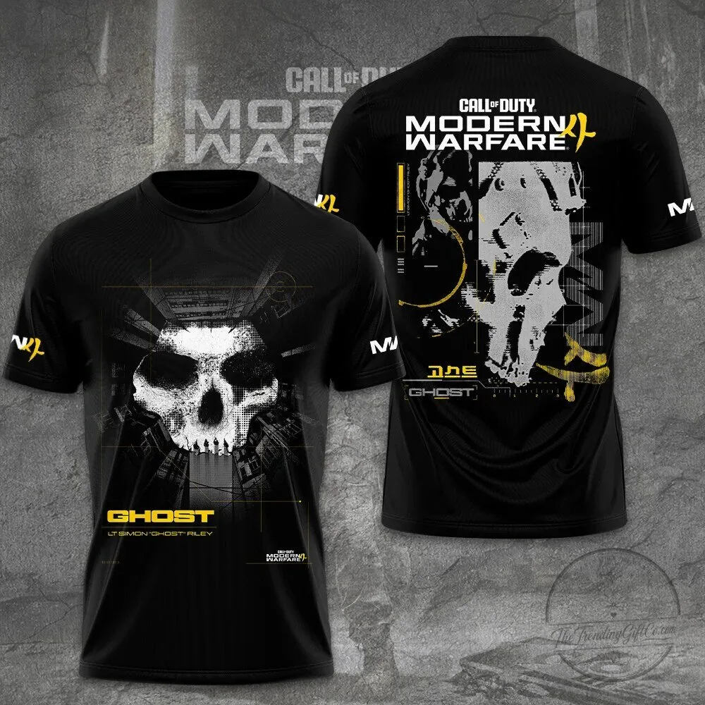 Call of Duty Modern Warfare Ghost Skull Graphic T-Shirt